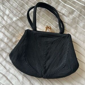 Vintage black corde purse